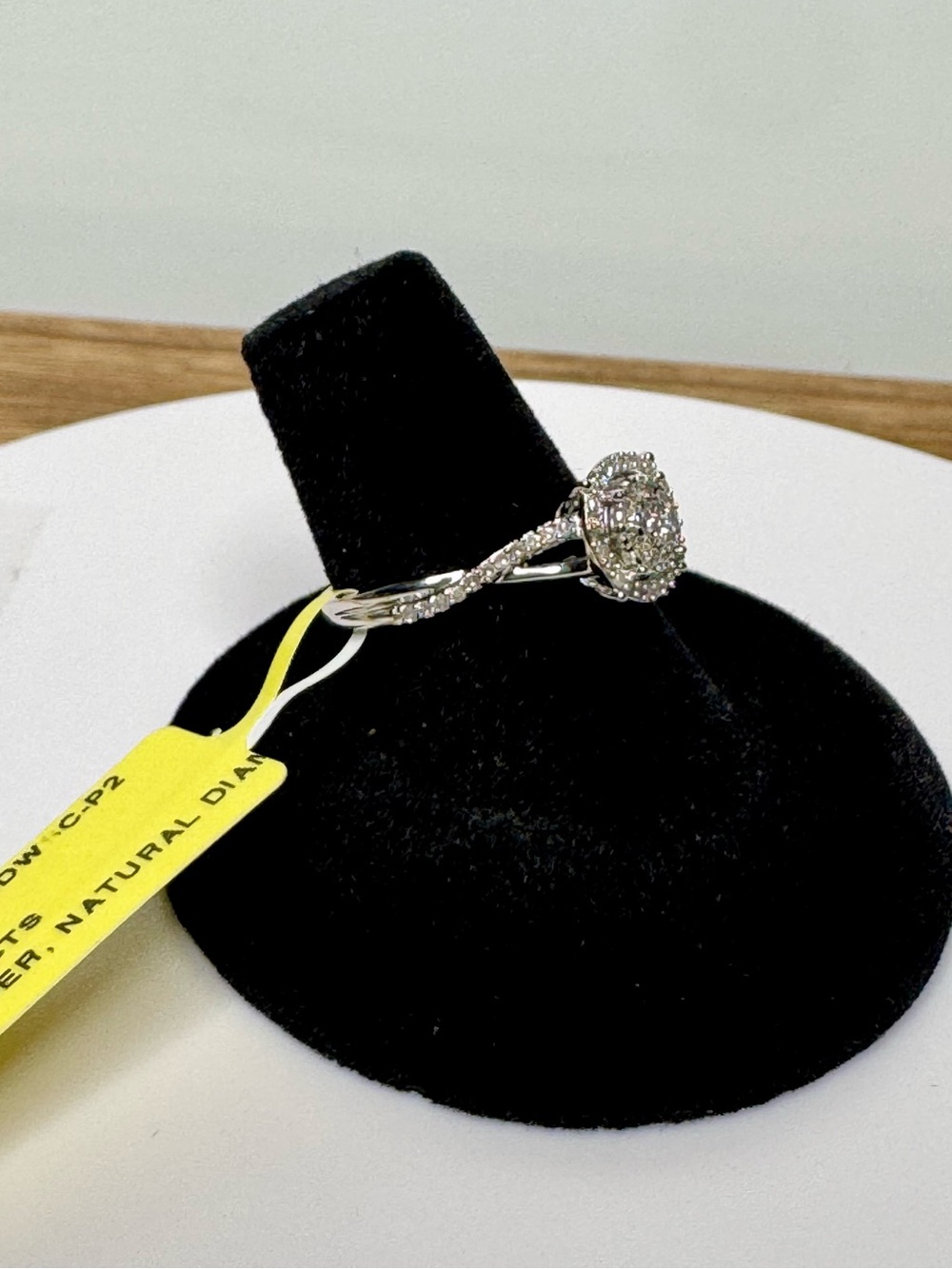 Halo Cluster Natural Diamond Engagement Ring - Women's Jewelry Ring - Picture 4 of 12